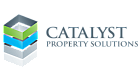 Innovative corporate logo for Catalyst Property Solutions, featuring a modern geometric design with layered colors depicting dynamic growth.