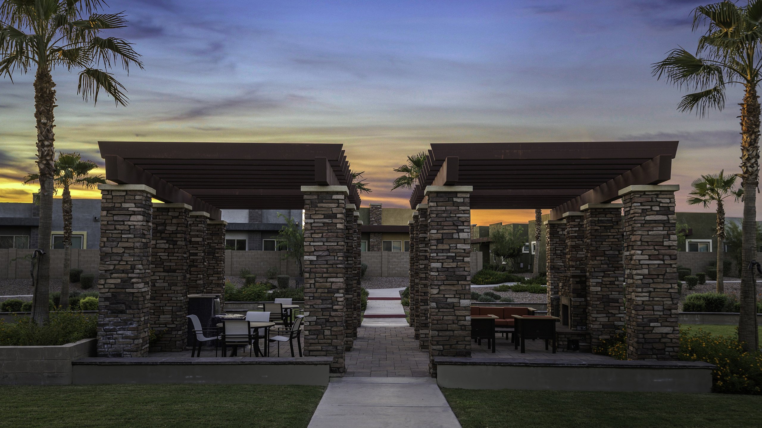 outdoor patio for residents