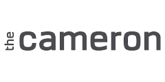 Stylish logo design featuring the text 'the cameron' in a modern, sleek font.