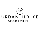 Urban House Apartments logo featuring a modern, minimalist design with a stylish emblem.