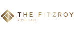 Elegant logo of The Fitzroy Riverdale featuring a refined geometric design in gold, exuding luxury and sophistication.
