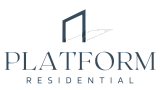 Modern and sleek Platform Residential logo design with geometric icon.
