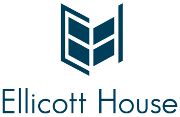 Ellicott House logo featuring a sleek and modern abstract emblem, perfect for contemporary urban living.