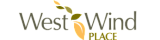West Wind Place logo featuring an elegant design with stylized leaves, suggesting a harmonious and inviting atmosphere.