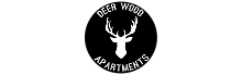 Elegant Deer Wood Apartments logo featuring a striking deer silhouette, representing luxury living and nature-inspired design.