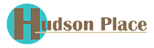 Modern Hudson Place logo with bold typography and vibrant teal accent.
