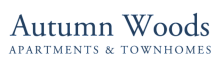 Elegant logo for Autumn Woods Apartments & Townhomes, showcasing a sophisticated and inviting typography.