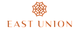 Elegant East Union logo featuring a geometric design in warm brown tones, exuding sophistication and style.