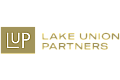 Modern logo for Lake Union Partners featuring elegant gold typography and design.