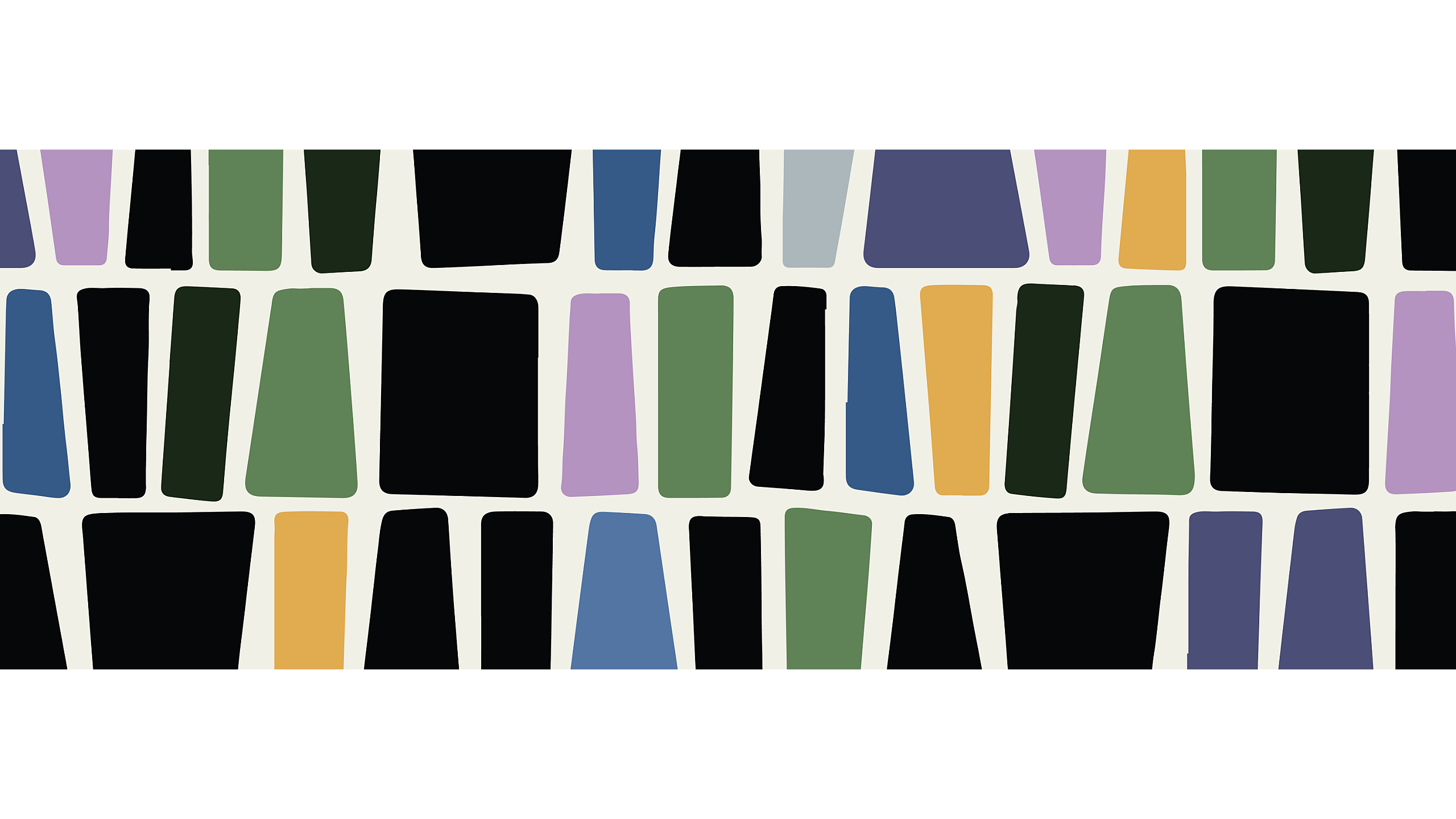 Vibrant abstract pattern with colorful geometric shapes and bold black accents.