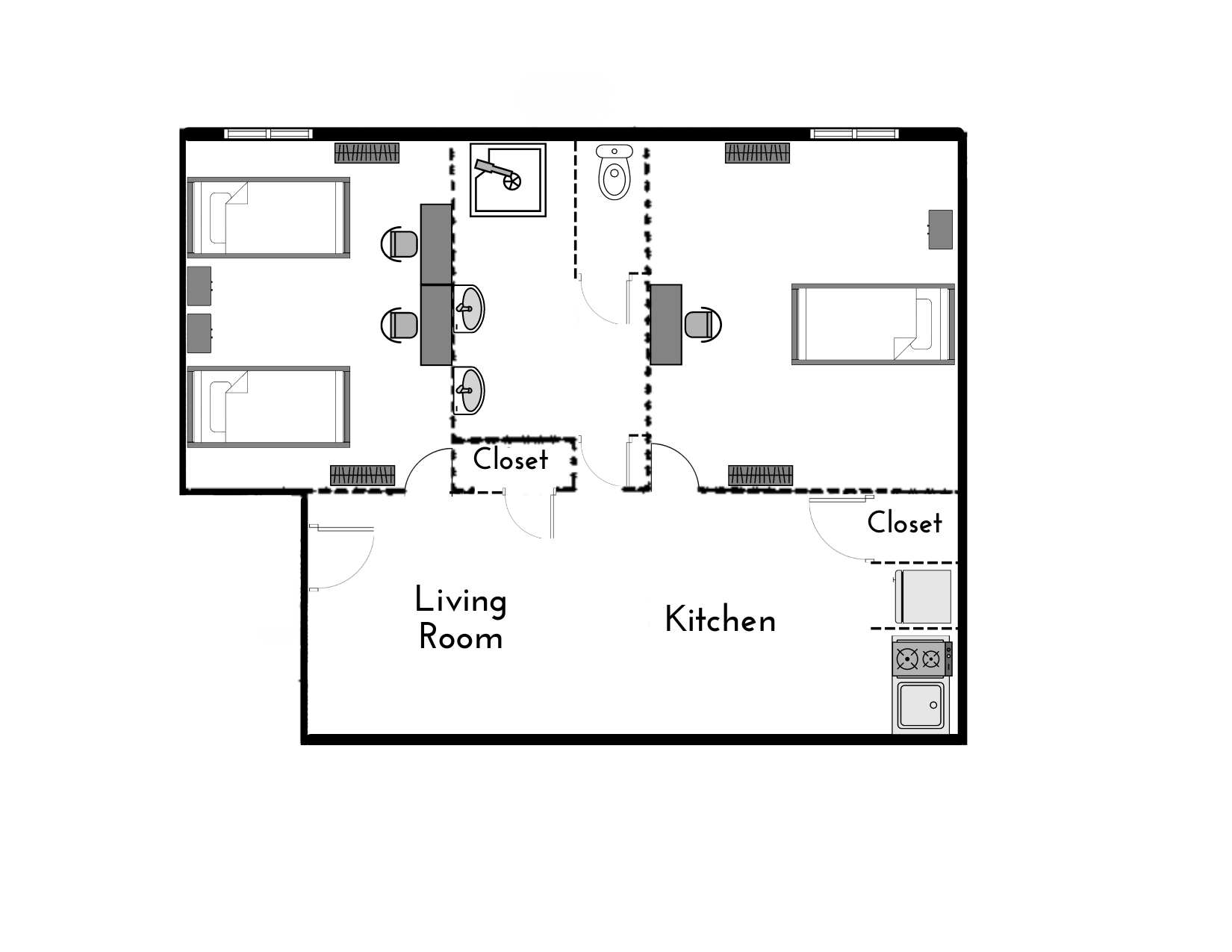Double and Single Occupancy
