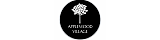 Elegant Applewood Village logo featuring a stylized tree within a sleek black circle.