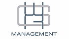 Elegant logo with abstract geometric design and the word 'Management' beneath in sleek typography.