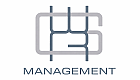 Modern logo design with interlocking letters in gray and blue, featuring the word 'Management' below.