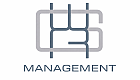 Modern logo design with abstract initials and the word 'Management' in sleek typography, conveying professionalism and style.