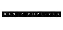 Elegant logo design for Kantz Duplexes featuring bold initials 'K D' with a sleek and modern aesthetic.