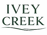 Elegant logo design for Ivey Creek with stylish green typography and a wave accent.