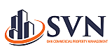 Modern SVN Oak Commercial Property Management logo with sleek building design and vibrant orange accent.