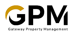 White logo with colored letters of G P M for Gateway Management
