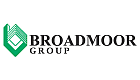 Broadmoor Group logo featuring a stylish green geometric design with bold black text.