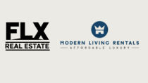 FLX Real Estate and Modern Living Rentals logo featuring a sleek, modern design symbolizing affordable luxury housing solutions.