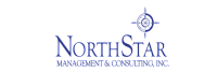 Elegant NorthStar Management & Consulting, Inc. logo featuring a compass design, symbolizing guidance and expertise.