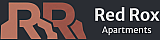 Elegant Red Rox Apartments logo featuring stylish RR typography in a modern design.
