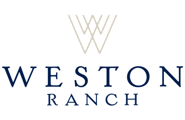 Elegant Weston Ranch logo featuring a stylized W symbol above the bold text, showcasing sophistication and exclusivity.