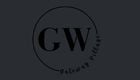 Elegant logo design featuring bold initials 'GW' encircled with refined text, perfect for luxury branding.