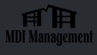 MDI Management logo featuring stylized buildings in a sleek, modern design.