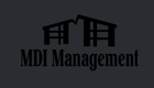 Modern MDI Management logo depicting stylized buildings, highlighting professional property services.