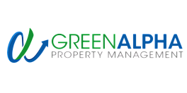 Eco-friendly GreenAlpha Property Management logo with a modern and professional design.