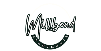 Elegant Millbend Apartments logo, featuring stylish typography encircled by a modern design.