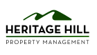 Heritage Hill Property Management logo featuring a stylized green hill design.