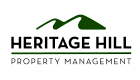 Heritage Hill Property Management logo featuring a stylized green hill design.