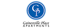 Elegant blue circular logo with bold white 'G' and 'P' letters, encased in a stylish border, exuding sophistication.