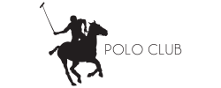 Elegant logo featuring a polo player riding a horse, symbolizing luxury and sophistication at Polo Club.