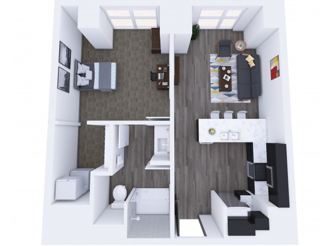1x1 Floor Plan
