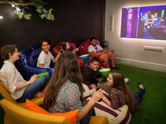 Image of Screen on the Green | Movie Room for Swallowtail Flats