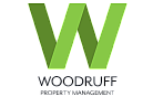 Contemporary green gradient logo of Woodruff Property Management, showcasing a bold and innovative style.
