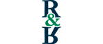 Elegant dark blue and green logo featuring intertwined letters 'R' and 'B' with an ampersand.