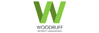Sleek green 'W' logo of Woodruff Property Management on a clean white background, symbolizing modernity and growth.
