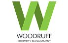 Contemporary Woodruff Property Management logo with a bold green 'W' design.