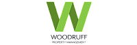 Modern green and dark green 'W' logo for Woodruff Property Management, conveying professionalism and growth.