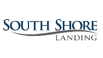 Elegant South Shore Landing logo with a sleek wave design, showcasing modern and sophisticated branding.