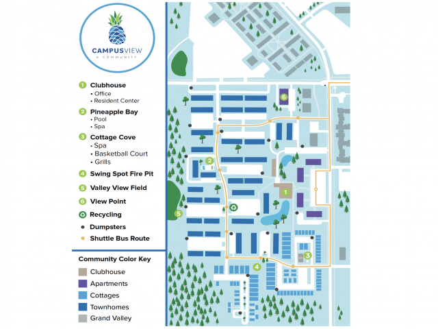 Grand Valley Campus Map Townhomes At Campus View Apartment Rentals