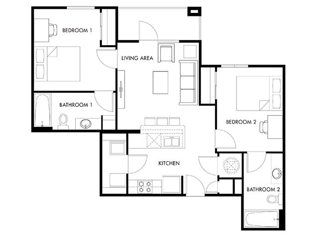 Ocala 2x2 - Furnished Image