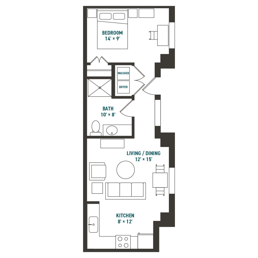 1x1 Hubble - Furnished Image