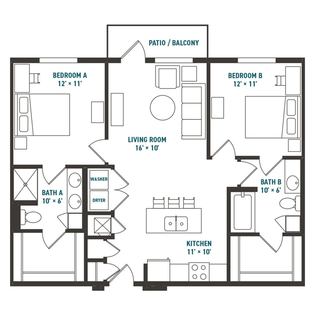 2x2 Eclipse - Furnished Image