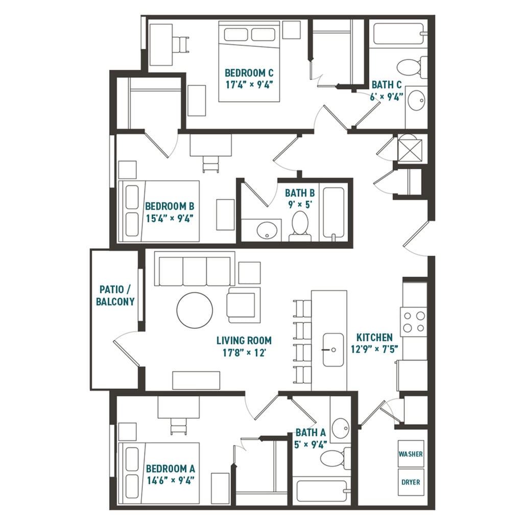 3x3 Comet - Furnished Image